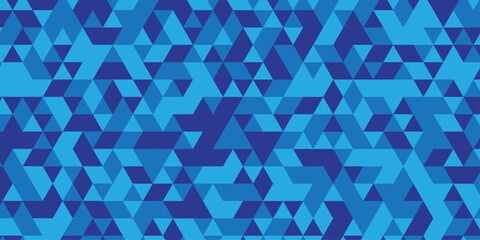 Fototapeta premium Triangle Vector Abstract Geometric Technology seamless pattern Background. triangular mosaic backdrop design. Triangle polygonal square abstract banner background.