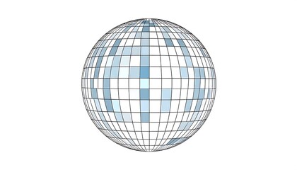 Light blue and grey disco ball