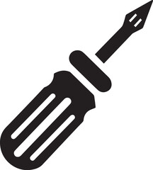 Screwdriver simple black and white illustration