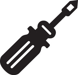 Screwdriver simple black and white illustration