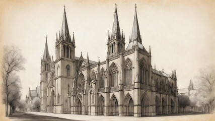 Old Buildings Illustration, Isometric Building Illustration,