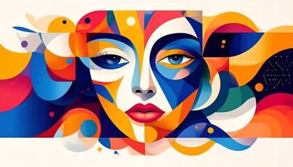 Abstract face portrait