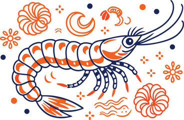 vector illustration of a cartoon fish