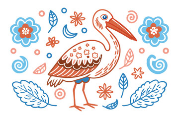 vector illustration of a bird