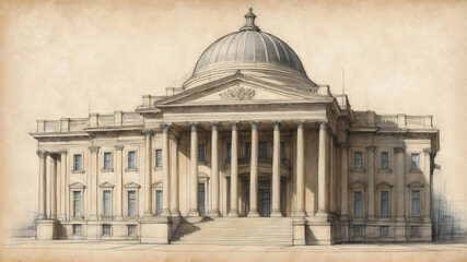 Old Buildings Illustration, Isometric Building Illustration,