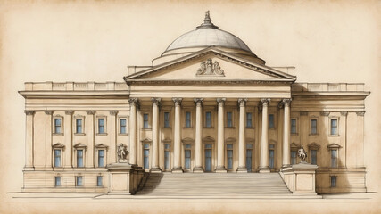 Old Buildings Illustration, Isometric Building Illustration,