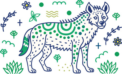 vector illustration of a wolf
