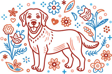 Beautiful Dog with white background