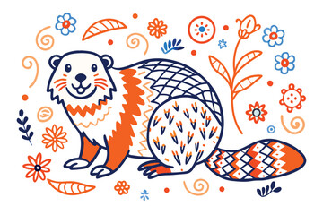 Hamster Hedgehog with White Background