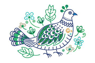  Colorful Bird With White Background