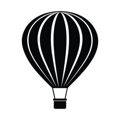 Naklejka premium Hot air balloon silhouette vector icon