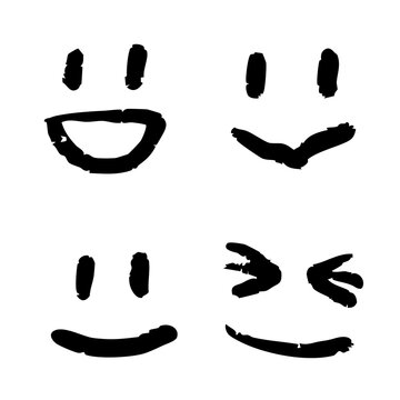 手描き風のニコちゃんマーク素材 Stock Vector | Adobe Stock