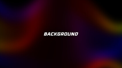 Abstract Gradient Colorful Light Wave Black Background Template | Vibrant Flowing Blur Dark Backdrop Vector Design