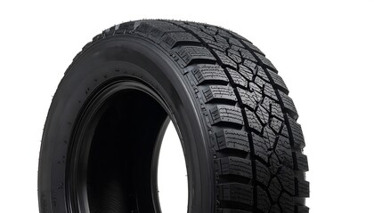 Naklejka premium Close-up of a black winter tire