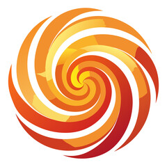 abstract swirl vector design with sunny gradients