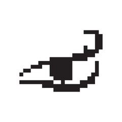 Pixel art eye icon, 8 bit retro style human eyeball, simple computing see symbol