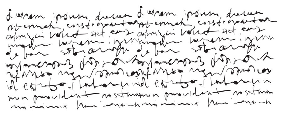 Vintage handwriting letter, retro unreadable text