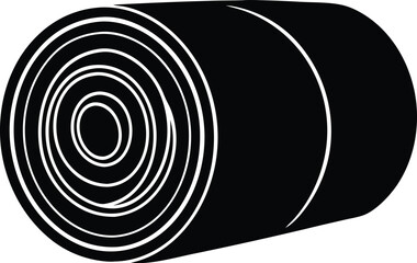  rolled hay bale design silhouette vector illustration © Jayfa islam