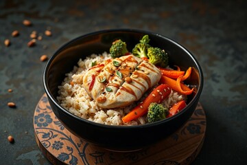 Chicken Bowl mit Reis und Gem&uuml;se