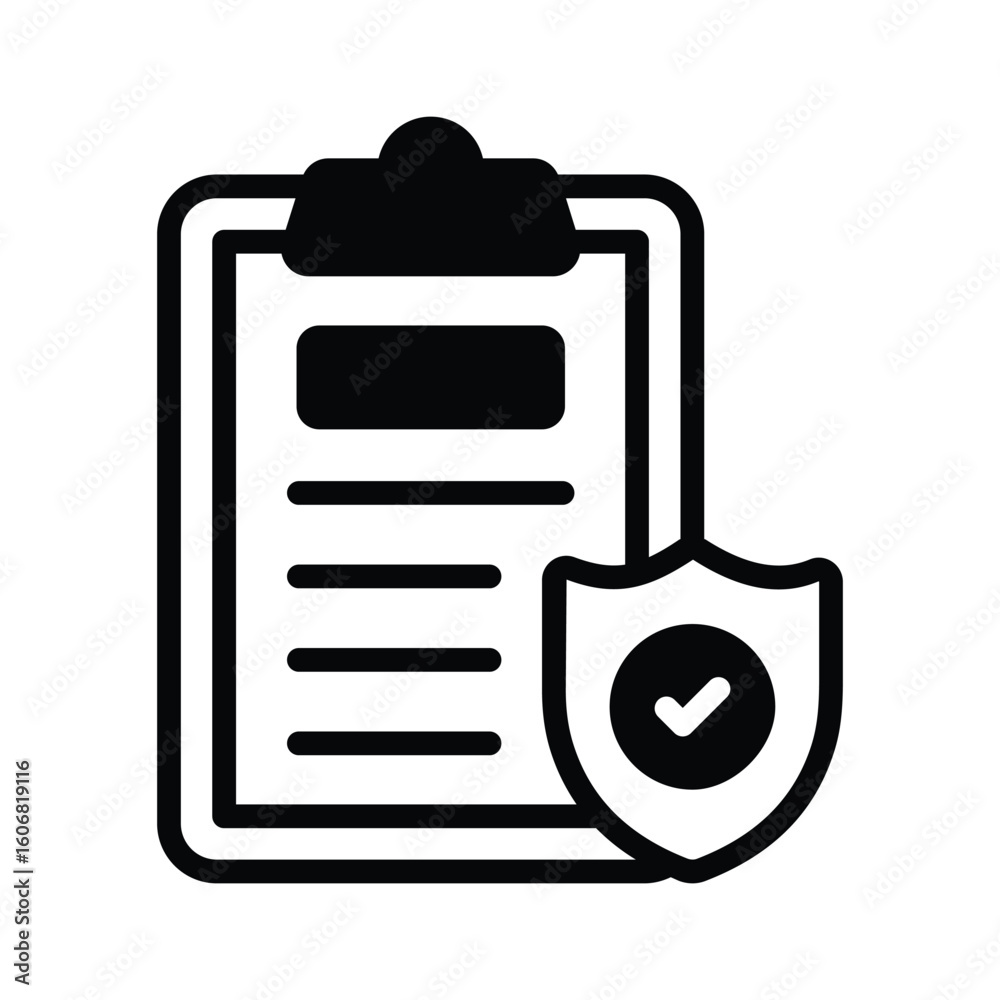 Wall mural visually engaging glyph icon of protected secure file