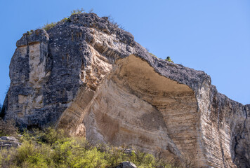 Fototapeta premium View of the cliffs and mountains in Crimea in Russia.