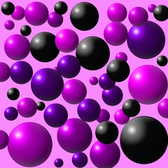 abstract background with purple balls