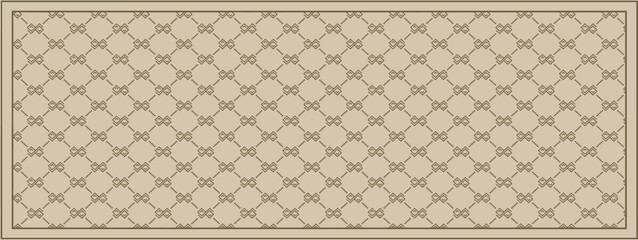 Classic Textile Background with a Seamless Diamond Grid and Abstract Elements in Muted Earthy Tones - Ideal for Fashion and Decor