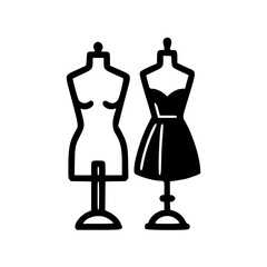 Tailored dress forms displaying fashion designs
