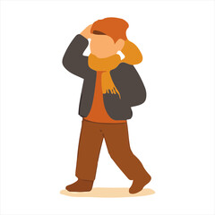 Fototapeta premium autumn character illustration 6