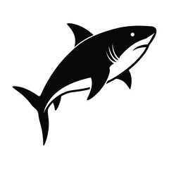 Shark Silhouette Icon – Marine Wildlife Illustration