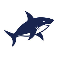 Shark Silhouette Icon – Marine Predator Illustration