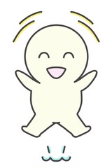 A person jumping for joy