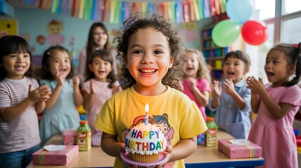 Fototapeta premium Children at a Birthday Celebration