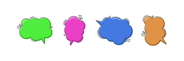 Colorful speech bubble set.