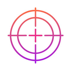Target symbol in gradient colors with circular outline  