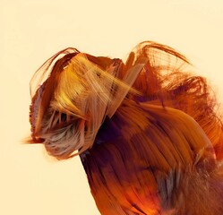 red and yellow hairy background