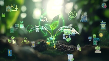 Environmental technology concept. Sustainable development goals. SDGs.