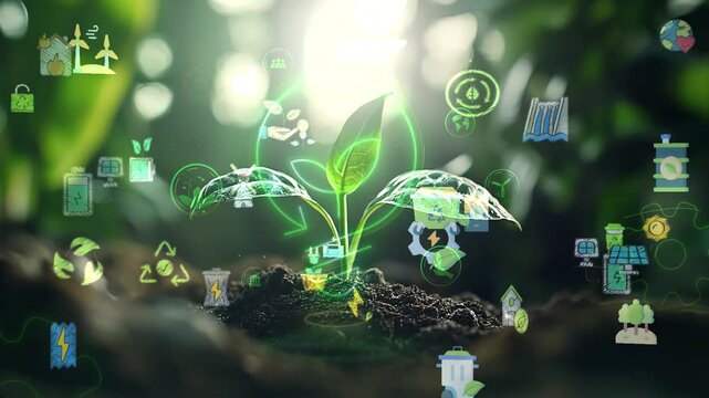 Environmental technology concept. Sustainable development goals. SDGs.