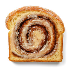 Fototapeta premium Golden Cinnamon Roll with Glaze