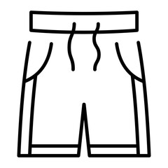 A linear style icon representing basketball shorts