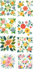 Fototapeta premium Colorful Floral Design Collection 2.