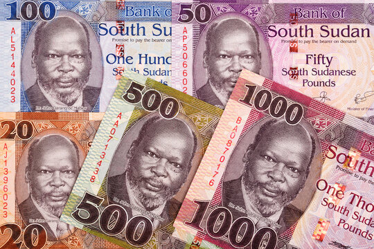 South Sudanese money - pounds a business background
