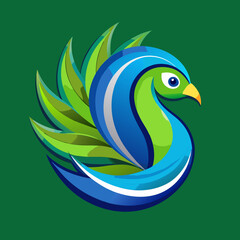 vector illustration of an abstract bird