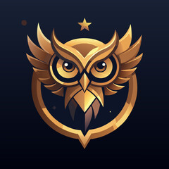 owl on a black background