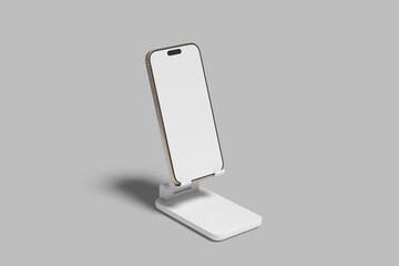 phone and holder blank mockup