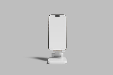 phone and holder blank mockup