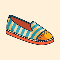 vector illustration of espadrilles