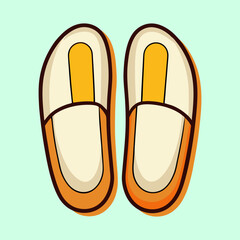 vector illustration of slippers