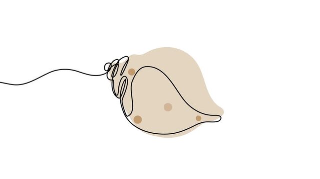 Animation of a single line drawing of a butterfly. Continuous contour movement of a butterfly. Continuous video with one line.