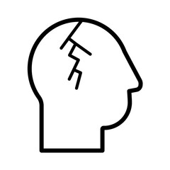 Mental breakdown, emotional distress, depression - vector icon